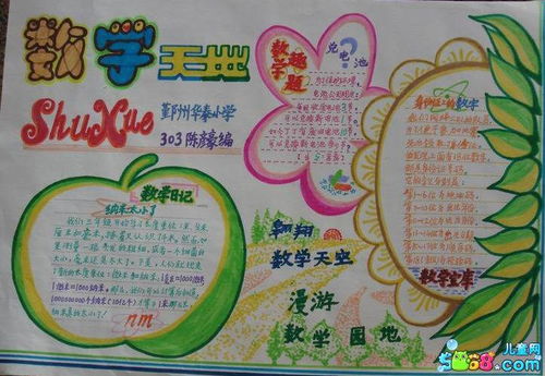 怎样做一张关于小学二年级的数学手抄报