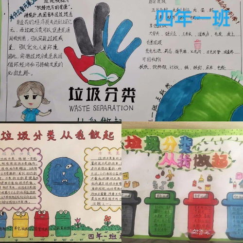 垃圾分类从我做起优秀手抄报作品展垃圾分类我先行主题活动