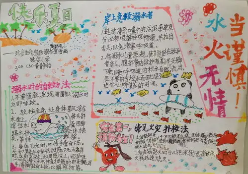快乐夏日手抄报简单