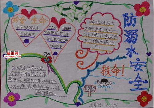 游泳安全手抄报