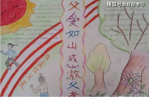 2020父亲节手抄报图片