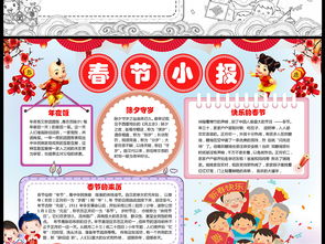 2019春节快乐猪年新年小报春节小报手抄报word模版图片模板worddoc设计图下载元旦手抄报大全编号19153733