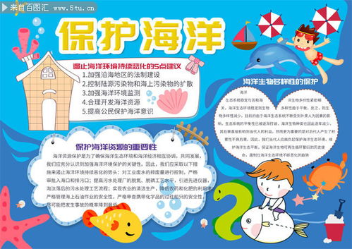 保护海洋手抄报模板下载