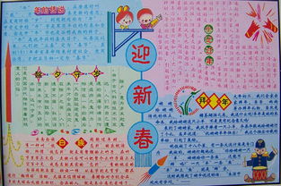 小学三年级的快乐春节的手抄怎么画