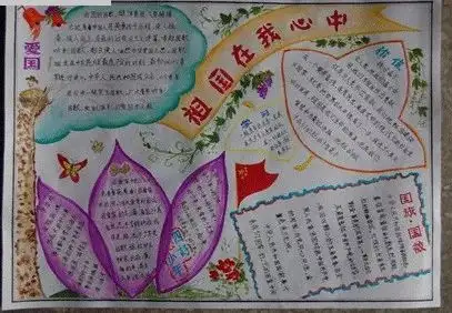 国庆节手抄报amp模板简笔画古诗