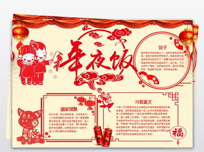 喜迎猪年春节小报新年迎春手抄报图片模板wps设计图下载元旦手抄报大全编号19133646