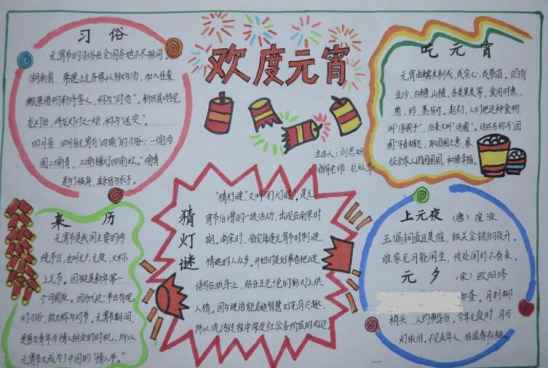 2022元宵节手抄报简单漂亮