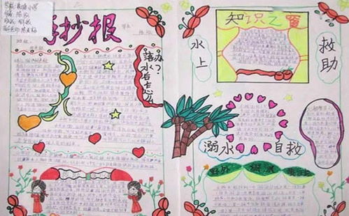 三年级暑假作业有关防溺水的手抄报素材及模板,可以参考一下