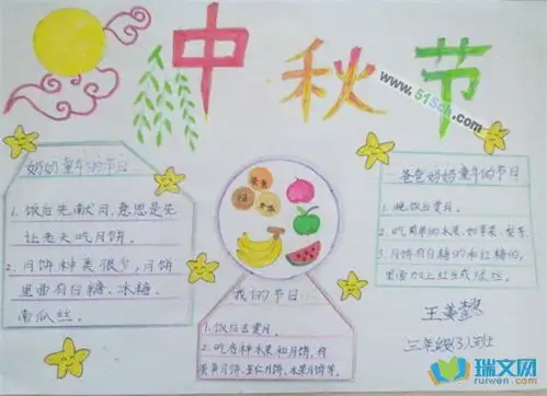 中秋节的儿童手抄报