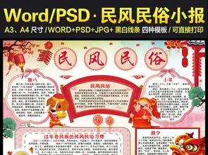 民风民俗小报中华传统文化手抄报电子模板图片素材worddoc下载183.84mb其他大全其他