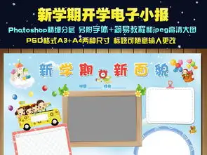 新学期新气象电子小报开学手抄报图片素材psd模板下载41.32mb其他大全其他