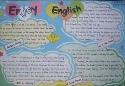 英语手抄报图片简单又漂亮enjoyenglish