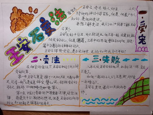 王安石变法手抄报版面设计图