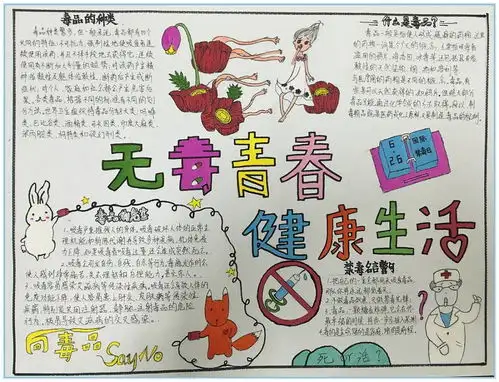 揭阳空港经济区无毒青春健康生活青少年禁毒手抄报大赛获奖作品公布
