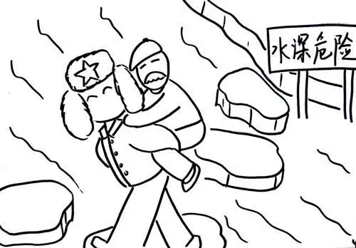 学雷锋做好事的漫画