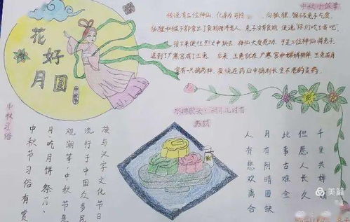 月满中秋话团圆邢台七中十五中联合校和慧苑开展中秋节手抄报展