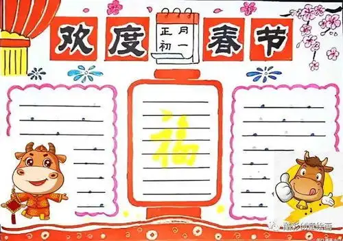 一定要收藏的新年手抄报