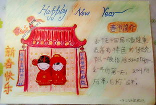 happynewyear英语手抄报简单又漂亮图片大全内容