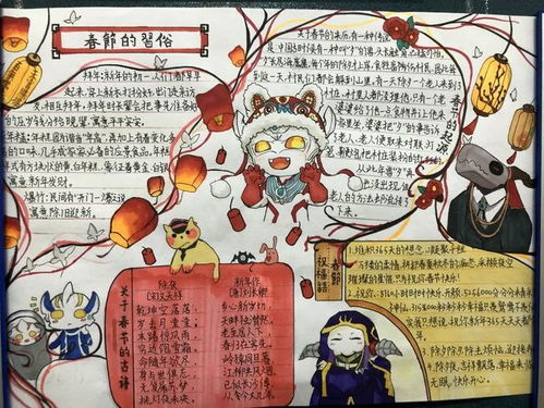 常德市二中我们的节日春节元宵节手抄报优秀作品展