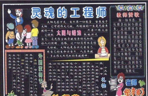 2013教师节黑板报设计图片10