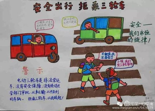 为了您的安全拒绝乘坐三轮车四轮代步车手抄报展示