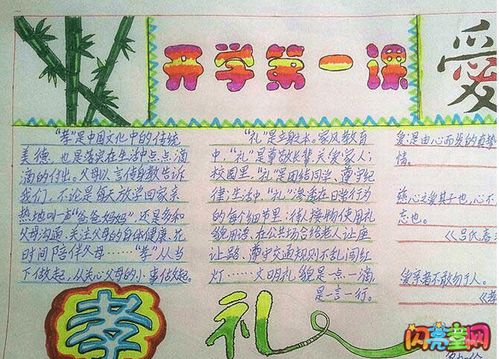 北京开学第一课手抄报图片
