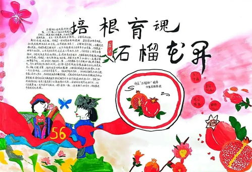 民族团结月第二青年社区分党委开展培根育魂石榴花开手抄报评比活动