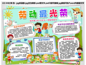 2018五一51劳动节电子小报劳动最光荣图片素材psd模板下载23.14mb劳动节手抄报大全节日手抄报