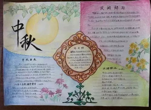 描写中秋节的好句好段好诗附手抄报鉴赏,为孩子收藏
